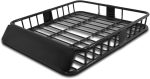 Universal 64" Extendable Roof Rack Luggage Hold Carrier Cargo Basket Black Steel For SUV Truck Car Van
