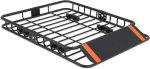 51''x36''x5'' Roof Rack Basket, Cargo Carrier with Extension Black Car Top Luggage Holder, 200LBS Heavy Duty, Carrier Basket for SUV, Truck or RV Camping Storage Steel Construction