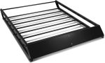 Universal Tubular Bar/Box Frame Rooftop Cargo Carrier Basket with Wind Fairing, 143 lbs Max Load