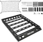 Universal Car Rooftop Cargo Carrier Basket with Cargo Net, 47'' W X 36'' L X 5" H, 150 lbs Max Load,
